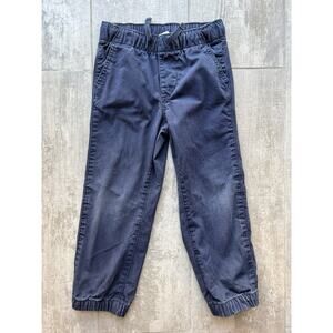Baby Gap Boys Basic Jogger Pants Navy Cotton Casual Elastic Waist School 4T 4
